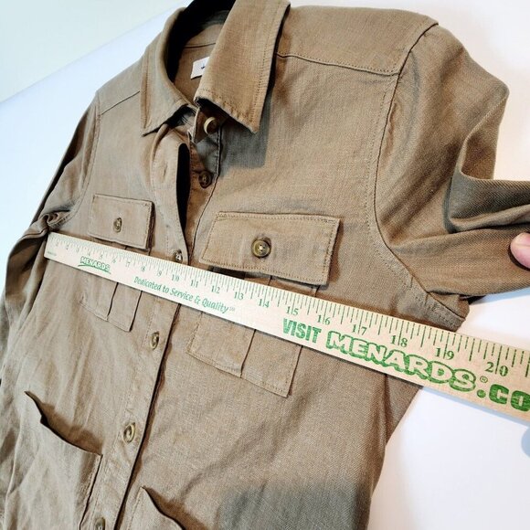 Evereve Level 99 Emme Belted Utility Jacket Linen Lyocell Blend Eco Friendly XS - Picture 8 of 11